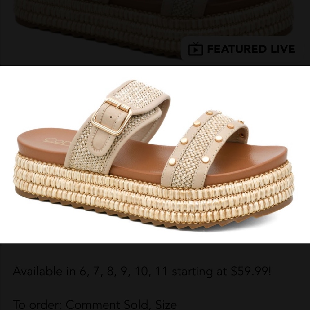 Corky’s Walk of Shame Woven Platform Sandals NEW